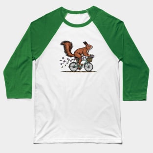 Squirrel Riding On Bike At Spring Baseball T-Shirt